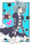  animal_ears basket cosplay flat_chest grey_hair hands hijiri_byakuren hijiri_byakuren_(cosplay) mouse mouse_ears mouse_tail nazrin red_eyes short_hair smile solo tail touhou tsukitoji 