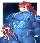 abs absurd_res anthro aurelion_sol_(lol) balls barazoku biceps blue_body blue_eyes blush bodily_fluids bone chobab_789 claws cum dragon eastern_dragon ejaculation erection genital_fluids genitals hair hi_res humanoid_genitalia humanoid_penis league_of_legends male muscular muscular_anthro muscular_male mythological_creature mythological_scalie mythology nipples nude pecs penis riot_games scalie serratus simple_background skull skull_head smile solo tail tencent triceps vein veiny_muscles veiny_penis