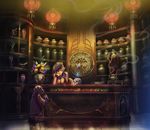  bad_id bad_pixiv_id bangs bird bone book breasts chin_rest counter creature crow earrings fairy flower flying hat highres iceojin indian_style indoors jewelry lampion lantern large_breasts leaning_forward lips looking_at_viewer mask paper_lantern pixiv_fantasia pixiv_fantasia_fallen_kings plant pointy_ears potted_plant purple_hair red_eyes sailor_collar shelf shop sitting skull smoke standing tassel tattoo tile_floor tiles urn vase wings wrist_cuffs 