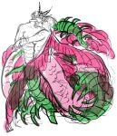 alternate_species breasts digital_media_(artwork) duo edward_(starfleetrambo) female fin hair humanoid_merfolk male male/female marine merfolk oarfish oarfish_merfolk oskar_(starfleetrambo) scales siren siren_and_scientist sketch split_form starfleetrambo tail taur taurified trans_(lore) trans_man_(lore)