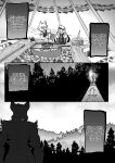 absurd_res ainu_clothing anthro avian big_ears bird black_and_white bottomwear canid canine canis clothing collar comic cooking cooking_pot corvid countershade_face countershade_fur countershade_torso countershading digital_media_(artwork) efradraws english_text female fire fireplace fur halftone hi_res isepo_(efradraws) kasni_(efradraws) kerchief lagomorph leporid magpie_(corvid) male mammal markings monochrome muscular muscular_anthro muscular_female n'tal_(northwind) night northwind_(efradraws) oscine passerine rabbit text underwear wolf yamane_(efradraws)
