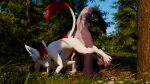 3d_(artwork) absurd_res all_fours anal animal_genitalia animal_penis anthro anthro_penetrated ass_to_ass balls bodily_fluids breath claws cum cum_drip digital_media_(artwork) dominant dragon dripping duo ejaculation erection evergreen_tree exhausted feral flower forest fur furred_dragon furred_scalie genital_fluids genital_slit genitals hair hi_res hjortar horn huge_filesize interspecies knotting looking_pleasured male male/male male_penetrating moonfang mythological_creature mythological_scalie mythology nature nude open_mouth outside panting penetration penile penis petals pine_tree pink_nose plant prince_(hjortar) public public_sex purple_body red_eyes red_hair scalie sex simple_background size_difference smile striped_body stripes submissive tail tail_tuft tapering_penis tappa_(hjortar) teeth tongue tongue_out tree tuft vernid white_body white_fur