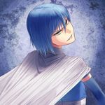  angry bad_id bad_pixiv_id blue_eyes blue_hair cape clenched_teeth highres magical_girl mahou_shoujo_madoka_magica miki_sayaka mob3 shaft_look sharp_teeth short_hair solo teeth 