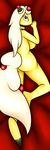  ampharos anthro bed big_breasts breasts dakimakura female hair hi_res looking_at_viewer lying nintendo on_bed pok&eacute;mon quin-nsfw solo video_games white_hair 
