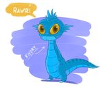  aquatic_dragon blue_skin cute dragon kivory krazykurt scalie yellow_eyes 