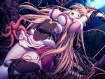  1girl angel_tear arms_up bdsm bound breasts brown_hair cleavage closed_eyes elbow_gloves game_cg gloves imminent_rape large_breasts large_variant_set long_hair magical_girl maishima_yuri monster moon nerawareta_megami_tenshi_angel_tear night non-web_source official_art open_mouth panties rape restrained screaming self-datamine skirt solo tentacles thighhighs tsukumo_kazuita underwear variant_set very_long_hair white_panties 