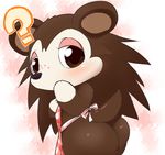  animal_crossing blush brown_eyes brown_fur butt female fur kemono nintendo ukan_muri video_games 