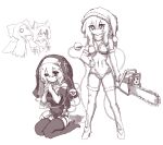  4girls absurdres alternate_costume animal_ears bikini boots bow breasts cat_ears chainsaw cleavage cloak commentary dress elbow_gloves eyeball gloves hair_bow hand_on_own_hip hat heart heart-shaped_pupils high_heel_boots high_heels highres holding holding_chainsaw hood hooded_cloak interlocked_fingers kaenbyou_rin komeiji_koishi komeiji_satori korean_commentary multiple_girls navel nun nun_headdress one_eye_closed own_hands_together plague_doctor_mask playboy_bunny praying rampa93 reiuji_utsuho santa_hat scarf sitting stomach swimsuit symbol-shaped_pupils thigh_boots third_eye touhou 