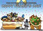  birthday_cake blue_hair bowser bowser_jr. bracelet cake family father&#039;s_day father's_day father_and_son fire_emblem fire_emblem:_kakusei food glasses green_hair hair horns iggy_koopa jewelry koopalings krom larry_koopa lemmy_koopa lucina ludwig_von_koopa mario_(series) morton_koopa_jr. nintendo parent roy_koopa sharp_teeth shell siblings simple_background smashing_renders spiked_bracelet spikes super_mario_bros. super_smash_bros. tiara very_long_hair wendy_o._koopa xd 