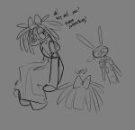 4_fingers accessory animate_inanimate anthro blush blush_lines bodily_fluids bow_ribbon dialogue doll duo ellipsis evil_jax_(tadc) female fingers glitch_productions hair_accessory hair_bow hair_ribbon half-closed_eyes humanoid karnthud lagomorph leporid living_doll living_toy looking_aside male mammal mouthless narrowed_eyes nervous rabbit rag_doll_(toy) ragatha_(tadc) ribbons scribble_eyes sitting sweat sweatdrop text the_amazing_digital_circus wide_eyed