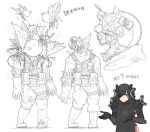  1boy 1girl adeline_(girls'_frontline) black_hair combat_helmet crystal elid_(girls'_frontline) giant_insect girls'_frontline girls'_frontline_2:_exilium helmet highres nyto_(girls'_frontline) paradeus shrugging tagme user_xmfv3428 varjagers_(girls'_frontline_2) zombie 
