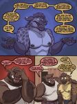 2026 anthro arm_around_shoulders beard biped brown_body brown_fur clock clothed clothed_anthro clothed_male clothing comic dialogue duo ear_piercing ear_ring english_text eyes_closed facial_hair fully_clothed fully_clothed_anthro fully_clothed_male fur gesture hand_on_face hand_on_shoulder hi_res hyena jockstrap jockstrap_only looking_at_another male mammal markings multiple_scenes muscular muscular_anthro muscular_male nanoff nipples partially_clothed_anthro partially_clothed_male pecs piercing ring_piercing shirt shirtless shrug simple_background spots spotted_body spotted_fur suarez_(nanoff) suid suine sus_(pig) tank_top text topless topwear tusks underwear underwear_only walter_rossi_(nanoff) watch wild_boar window wristwatch