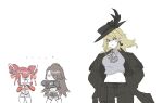  3girls blonde_hair boxing_gloves brown_hair cz75_(girls'_frontline) earrings faye_(girls'_frontline_2) girls'_frontline girls'_frontline_2:_exilium girls'_frontline_neural_cloud green_eyes jewelry magnhilda_(neural_cloud) multiple_girls muscular muscular_female red_hair sextans_(girls'_frontline_2) single_earring user_xmfv3428 white_background yellow_eyes 