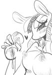  &lt;3 anthro archeryves blush breasts equine fan_character female horse mammal my_little_pony nipples plain_background pony sketch solo tongue tongue_out 