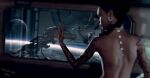  1girl advanced_ship_(eve_online) amarr_empire_(eve_online) arm_tattoo attack_ship_(eve_online) backboob black_hair breasts carthum_conglomerate_(eve_online) combat_ship_(eve_online) commentary cruiser_(eve_online) droneboat_(eve_online) earrings electronic_warfare_ship_(eve_online) english_commentary english_text eve_online exploration_ship_(eve_online) hand_up in_orbit indoors jewelry khanid_kingdom_(eve_online) legion_(eve_online) lips long_hair median_furrow medium_breasts military_vehicle niden_(nidensommer) nidensommer nose nude planet realistic reflection solo space space_station spacecraft spacecraft_interior strategic_cruiser_(eve_online) subdermal_port support_ship_(eve_online) tattoo tech_3_ship_(eve_online) upper_body viziam_(eve_online) window 