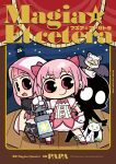  3girls a-q_(madoka_magica) artist_name belt belt_buckle black_boots black_gloves black_shirt blunt_bangs bodysuit boots bow bubble_skirt buckle buttons center_frills chest_jewel chibi clenched_hand cloak closed_mouth commentary_request copyright_notice cover cover_page crop_top dot_nose dress dress_bow footwear_bow frilled_gloves frilled_sleeves frilled_socks frills gem gloves gold_buckle hair_bow hair_through_hood happy highres holding holding_lantern hood hood_up hooded_cloak kaname_madoka kneehighs lace-up_boots lantern legs_apart lighthouse looking_ahead low_ponytail magical_girl mahou_shoujo_madoka_magica mahou_shoujo_madoka_magica_magia_exedra manga_cover miniskirt multiple_girls namae_(magia_exedra) nervous night nighthawk_(madoka_magica) official_art own_hands_together papa_(shimeguru) pink_belt pink_bow pink_dress pink_eyes pink_gem pink_hair pink_skirt pleated_skirt ponytail puffy_short_sleeves puffy_sleeves red_bow red_shoes shadow shirt shoes short_dress short_hair short_sleeves short_twintails skirt sky smile socks square_neckline stage standing star_(sky) star_(symbol) starry_sky tamaki_iroha thigh_strap title twintails white_cloak white_gloves white_skirt white_sleeves white_socks 