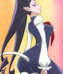  ass black_hair blue_eyes breasts go!_princess_precure haruyama_kazunori lips long_hair medium_breasts miss_siamour miss_siamour_(human) pointy_ears precure solo tail twintails 