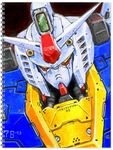  gundam mao_(6r) mecha mobile_suit_gundam rx-78-2 simple_background 