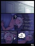  anthro comic danny_(granitemcgee) dialogue domestic_pig door english_text eyes_closed facial_hair freckled_face freckles granitemcgee groggy hi_res male mammal moan offscreen_sex pink_body pink_skin sleeping solo sound_effects stubble suid suine sus_(pig) text tired vowelless vowelless_sound_effect waking_up zzz 