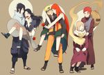  3boys 3girls arms bare_shoulders black_hair blonde_hair carrying clenched_teeth eyebrows eyes_closed eyeshadow feet female fingers forehead forehead_protector gaara hair_clip hairclip hands happy karura karura_(naruto) knees konohagakure_symbol legs long_hair male mother mother_and_son multiple_boys multiple_girls naruto naruto_shippuuden open_mouth piggy_back princess_carry red_hair red_rose rose short_hair shoulders son spiked_hair spiky_hair teeth toes uchiha_mikoto uchiha_sasuke uzumaki_kushina uzumaki_naruto very_long_hair 