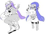  ass bad_id bad_pixiv_id bike_shorts bikini blue_eyes blue_hair bracelet cat domino_mask glasses grin inkling jajji-kun_(splatoon) jellyfish jellyfish_(splatoon) jewelry long_hair lying mask monster_girl multiple_girls on_side purple_eyes purple_hair shoes smile sneakers splatoon_(series) splatoon_1 spot_color swimsuit tentacle_hair yousuke_(yosk) 