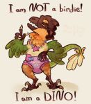 abdl anthro aquatic asterozoan avian_feet beak beak_with_teeth big_claws claws diaper dinosaur echinoderm eyelashes feathered_dinosaur feathered_scalie feathers female fish_symbol hi_res jewelry long_tail morphing_murphy necklace open_beak open_mouth pink_diaper prehistoric_species reptile scalie simple_background solo starfish starfish_(accessory) tail teeth text wings