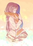  bangs closed_eyes from_side fujino_shizuru hug kuga_natsuki long_hair multiple_girls my-hime profile sou_(tuhut) very_long_hair yuri 