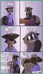  anthro comic dialogue dirty_bunny duo erect_nipples female hands_on_shoulders imminent_incest incest_(lore) male male/female mammal mother_(lore) mother_and_child_(lore) mother_and_son_(lore) nipple_outline nipples parent_(lore) parent_and_child_(lore) parent_and_son_(lore) procyonid raccoon sitting son_(lore) speech_bubble standing 