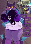 anthro big_penis blush bottomless breasts bulge clothed clothing corruptedcryptid crobat cuckold dialogue duo erection extreme_size_difference female generation_2_pokemon genitals grope grumpy hair hand_on_breast hi_res hoodie hoodie_only huge_penis human inside_clothing larger_female long_hair male male/female mammal nintendo penis pokemon pokemon_(species) purple_body red_eyes riding sex size_difference smaller_male speech_bubble stealth_sex sunkern teeth text thigh_sex topwear topwear_only trapped_in_clothing
