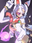 absurdres black_background black_sclera bodysuit colored_sclera commentary_request cowboy_shot henshin highres mega_man_(series) mega_man_zero_(series) mega_man_zero_3 omochi_(mochi_skymega) purple_eyes simple_background solo white_background white_bodysuit 