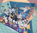  101_dalmatian_street 101_dalmatians aged_up anthro anthrofied basket bathing bathroom bathtub brother_(lore) brothers_(lore) brush brushing brushing_teeth bulge butt canid canine canis cellphone clothed clothing collar container cup d.j._(101_dalmatians) dal101strefan dalmatian dante_(101_dalmatians) dawkins_(101_dalmatians) deepak_(101_dalmatians) delgado_(101_dalmatians) detailed_background diesel_(101_dalmatians) digital_media_(artwork) dimitri_1_(101_dalmatians) dimitri_2_(101_dalmatians) dimitri_3_(101_dalmatians) dimitri_trio_(101_dalmatians) disney domestic_dog dylan_(101_dalmatians) electronics eyes_closed feet flip_flops footwear fur group headgear headphones headwear heterochromia hi_res holding_brush holding_cellphone holding_container holding_cup holding_object holding_phone holding_smartphone holding_toothbrush inside male mammal markings mirror nipples phone sandals shoes shower shower_head showering sibling_(lore) sink sitting smartphone smile sponge spots spotted_body tail toes toilet tongue tongue_out toothbrush toothpaste topless topless_anthro topless_male towel towel_around_waist towel_only triplets_(lore) underwear water wet 