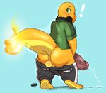  ! anthro anus bald balls barefoot big_butt big_penis blush butt charmander clothed clothing cum cum_on_penis cumshot dragon fan_character fire half-dressed headphones looking_at_viewer looking_back male masturbation nintendo nude orgasm pants penis pok&eacute;mon presenting presenting_hindquarters satsui-n0-had0u shirt solo standing sweat thick_penis thick_tail vein veiny_penis video_games 