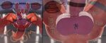 >_< 2025 3_fingers absurd_res anthro anthro_anon anus anus_peek ball_squish balls balls_focus bandai_namco belly big_balls big_penis biped black_stripes blush bodily_fluids butt camera chest_markings claw_fingers claws comic crouching cum cum_on_balls digimon digimon_(species) dripping duo ejaculation english_text exposed_teeth extreme_size_difference eyes_closed fingers foreskin genital_fluids genital_focus genitals glans guilmon gym half-erect head_wings heart_symbol hi_res holding_camera holding_object humanoid_genitalia humanoid_penis inside larger_anthro larger_focus larger_male leaking_precum looking_at_viewer looking_down looking_down_at_viewer looming looming_over low-angle_view male male/male male_anthro markings micro micro_anthro micro_male motion_lines musk musky_balls musky_penis narrowed_eyes open_mouth orange_eyes partially_retracted_foreskin penis pinned pinned_by_balls precum precum_drip pupils rad-lizer red_glans rubbing scalie scent_marking size_difference size_play smaller_anthro smaller_male solo_focus sound_effects speech_bubble squish striped_arms striped_body striped_genitalia striped_legs striped_markings striped_penis striped_tail stripes sweat sweaty_balls sweaty_genitalia sweaty_penis tail tail_markings tea_bagging text thick_penis through_ground tremble_spikes two_frame_image two_frame_sequence under_balls unknown_species unusual_wing_placement url vein veiny_penis white_balls white_belly white_claws white_penis wings worm's-eye_view