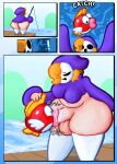 ambiguous_gender aquatic balls belly bestiality big_butt big_penis bodily_fluids bottomless bottomless_gynomorph bottomless_intersex breasts butt cheep_cheep cloak clothed clothing comic digital_media_(artwork) duo english_text face_fucking feral fish fishing fishing_rod genitals gynomorph gynomorph/ambiguous hair hi_res holding_partner hood huge_butt human human_on_feral intersex intersex/ambiguous interspecies irrumatio legwear light_body light_skin lips looking_pleasured mammal mario_bros mask navel nintendo oral orange_hair outside penile penis penis_in_mouth pier pincoosh saliva saliva_on_penis sequence sex shyguy signature sound_effects text thick_lips thigh_highs vowelless vowelless_sound_effect water wide_hips
