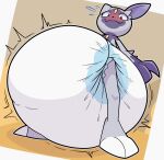 2_toes ambiguous_gender anthro big_diaper black_nose blush blush_lines bodily_fluids claws clean_diaper clothed clothing diaper diaper_only feet finger_claws flying_sweatdrops full-length_portrait generation_8_pokemon gloves_(marking) grey_body grey_claws grey_toe_claws hi_res hisuian_form hisuian_sneasel huge_diaper looking_down low-angle_view markings multicolored_body nineplusten nintendo pokemon pokemon_(species) portrait purple_body purple_claws purple_finger_claws purple_tail regional_form_(pokemon) simple_background smile snaggle_tooth solo standing sweat sweatdrop tail three-quarter_view toe_claws toes topless two_tone_body wavy_mouth wavy_smile wearing_diaper white_diaper worm's-eye_view