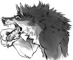  anthro big_arms brushing_teeths canine claws fangs humor jubilations lazy_eyes male mammal muscles nude open_mouth teeth tongue tongue_out tooth_paste toothbrush were werewolf 