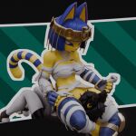 1:1 2026 3d_(artwork) 3d_animation aak_(arknights) aak_(valorlynz) animal_crossing animated ankha_(animal_crossing) anthro arknights arm_grab armwear arrow_pointing_to_crotch arrow_pointing_to_pussy arrow_tattoo bandage bandaged_arm bandaged_chest bandaged_leg belly black_clothing black_underwear blue_armwear blue_clothing blue_elbow_gloves blue_fingerless_gloves blue_gloves blue_hair blue_handwear blue_legwear blue_thigh_highs bob_cut bottomless bottomless_anthro bottomless_female bracelet breasts chokehold claws clothed clothing crotch_lines cunnilingus cyan_background digital_media_(artwork) directional_arrow domestic_cat dominant dominant_female duo egyptian egyptian_clothing egyptian_headdress elbow_gloves face_in_crotch face_in_pussy facesitting felid feline felis female finger_claws fingerless_gloves fingers fur fur_markings genitals gloves glowing glowing_eyes gold_(metal) gold_jewelry grey_body grinding_on_face hair handwear head_between_legs head_between_thighs headgear headlock headwear hip_sway hypergryph jewelry leg_grab leg_wrap leglock legwear looking_down low_res male male/female mammal markings medium_breasts midriff mummy_wrappings nintendo nothingsorter oral pubic_markings pubic_tattoo sex short_hair simple_background sitting sitting_on_another solo speech_bubble striped_markings striped_tail stripes studio_montagne submissive submissive_male tail tail_markings tattoo thigh_grab thigh_highs underwear vaginal warfare_ankha white_body wide_hips yellow_body