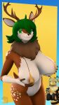 3d_(artwork) 4k abby_(donglysfm) absurd_res anthro antlers arthropod bee big_breasts bikini bikini_top blep breasts buckteeth clothing deer digital_media_(artwork) donglysfm duo female food golden_week green_hair hair hi_res honey_(food) horn hymenopteran insect mammal mature_female neck_tuft revamped_anthros source_filmmaker_(artwork) swimwear tea_tree_(donglysfm) teeth tongue tongue_out tuft two-piece_swimsuit