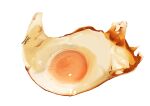  commentary_request egg_(food) food food_focus fried_egg nekomamo no_humans original signature simple_background white_background 