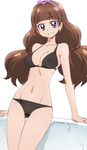  amanogawa_kirara bad_id bad_twitter_id bikini black_bikini breasts brown_hair covered_nipples go!_princess_precure grin hairband inactive_account long_hair looking_at_viewer manji_(tenketsu) medium_breasts precure purple_eyes purple_hairband smile solo swimsuit twintails 