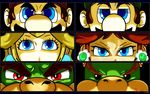  bowser bowser_jr. dfkjr female human koopa looking_at_viewer luigi male mammal mario mario_bros megami_tensei nintendo parody persona persona_eyes princess_daisy princess_peach reptile royalty scalie stare super_mario_land video_games 