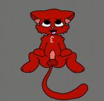 after_masturbation animated anthro cat_tail chaz_barkley(bruce_bronze) cleaning dick_grab ejaculation felid feline feral grabbing heldan male mammal riley_augestine(bruce_bronze) solo