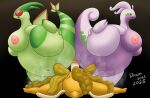 anthro anus areola big_breasts black_background breasts dragon dragonite drain_scat eyes_closed feces feces_in_ass feces_on_body feces_on_face feces_pile female flygon food_in_feces generation_1_pokemon generation_3_pokemon generation_6_pokemon genitals glans goodra green_body green_eyes group hi_res humanoid_genitalia humanoid_penis looking_at_another looking_down lying male male/female multicolored_body mythological_creature mythological_scalie mythology nintendo nipples object_in_feces on_back one_leg_up open_mouth orange_body penis pink_areola pink_nipples pokemon pokemon_(species) pooping pooping_on_another pooping_together purple_body raised_leg red_eyes scalie scatplay simple_background tan_body trio two_tone_body vulva