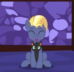  badumsquish black_body blonde_hair disguised_changeling domestic_cat duo earth_pony equid equine eyes_closed felid feline felis female feral friendship_is_magic green_eyes green_hair hair hasbro hi_res horn horse insect_wings looking_down looking_up makeup male mammal my_little_pony pony queen_chrysalis_(mlp) star_tracker_(mlp) wings 