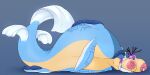 absurd_res aquatic aquatic_dragon areola big_areola big_breasts blue_arms blue_background blue_body blue_ears blue_fins blue_flippers blue_scales breasts brown_horn dragon eastern_dragon eel_(artist) female female_(lore) fin fish flippers giga hair hi_res horn huge_areola huge_breasts jewish_mythology leviathan long_hair macro macro_female merfolk mythological_creature mythological_marine mythological_scalie mythology nipples nude nude_female nude_macro pink_areola pink_nipples purple_eyes purple_hair scales scalie sea serin_(skye) simple_background solo split_form tan_body tan_breasts tan_inner_ear tan_scales water whiskers white_arms white_hands white_whiskers