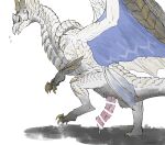 2024 animal_genitalia animal_penis blue_wings bodily_fluids capcom censored claws cloaca cloacal_penis colored digital_media_(artwork) ear_frill elder_dragon feral frill_(anatomy) genital_fluids genital_slit genitals grey_body grey_scales hi_res horn krypton_(artist) looking_back lying male membrane_(anatomy) monster_hunter penis pink_penis precum primordial_malzeno raised_leg red_eyes scales shaded shadow simple_background sketch solo standing sweat tail tailbutt vein veiny_penis white_body white_scales wings yellow_horn