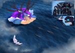 4_ears absurd_res anthro aquatic aquatic_dragon battleship big_breasts black_body black_ears black_hair black_skin blue_arms blue_body blue_ears blue_eyewear blue_goggles blue_scales blue_skin blue_text breasts brown_horn clothed clothed_anthro clothed_male clothing dialogue dragon eastern_dragon eel_(artist) english_text eyewear female female_(lore) fish giga goggles group hair hi_res horn huge_breasts jewish_mythology larger_female larger_nude larger_robot leviathan long_hair machine macro macro_female male mercury_(eel) merfolk multi_ear mythological_creature mythological_marine mythological_scalie mythology navy nude nude_female nude_macro purple_eyes purple_hair robot scales scalie sea serin_(skye) ship size_difference smaller_anthro smaller_clothed smaller_male solo_focus split_form tan_body tan_breasts tan_inner_ear tan_scales text trio vehicle warship water watercraft whiskers white_arms white_hands white_inner_ear white_text white_whiskers