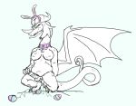 absurd_res anthro bodily_fluids breasts bunny_ears_headband butt buttplug buttplug_tail collar collar_only dragon easter easter_egg egg fake_tail female genitals gynomorph herm hi_res holidays intersex looking_at_viewer looking_back lying mythological_creature mythological_scalie mythology nude oviposition penis plug_(sex_toy) saliva scalie sex_toy solo woodhouse3d