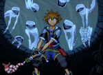 antlers bodily_fluids bone canid canine canis disney disney's_hercules domestic_dog dusk_(kingdom_hearts) food fruit ghost group hi_res horn human juxtapex keyblade kingdom_hearts male mammal melee_weapon nobody_(kingdom_hearts) plant pumpkin reptile scalie skull snake sora_(kingdom_hearts) spirit square_enix sweat sweatdrop weapon