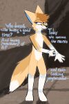  4_fingers 4_toes anthro bite_mark blue_eyes canid canine feet fennec_fox fingers fox fur hi_res male mammal markings mossky orange_body orange_fur rope_marks solo toes true_fox white_body white_fur 